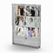 エレガントなモノグラム6枚の写真コラージュ バレンタインギフト フォトブロック (右)