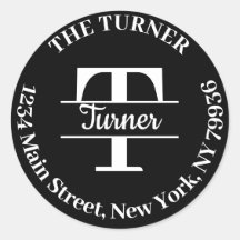 エレガントなモノグラム あなただけのリターンアドレスを作成