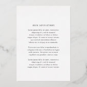 エレガントなモノグラム ウェディング セーブ・ザ・デート 箔招待状 (裏面)