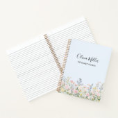 エレガントなモノグラム カラフルな花園 フラワーデザイン ノートブック (内部)