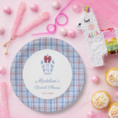 エレガントなモノグラム クリスマス ブライダルシャワー パーティー ペーパープレート (パーティー)