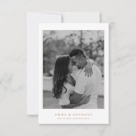 エレガントなモノグラム テラコッタ ウェディング セーブザデート