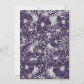 エレガントなモノグラム パープルウェディング 招待状 (裏面)