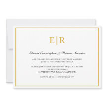 エレガントなモノグラム フォーマル ゴールドの結婚式の披露宴