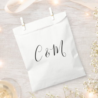 エレガントなモノグラム ブラック&ホワイト フェイバーバッグ