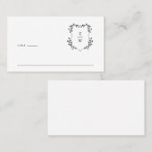 エレガントなモノグラム プレイスカード (正面/裏面)