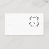 エレガントなモノグラム プレイスカード (正面)