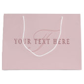 エレガントなモノグラム | ローズゴールド ラージペーパーバッグ (正面)