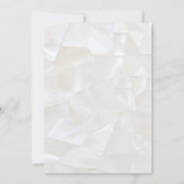 エレガントなモノグラム 白い結婚式の招待状 招待状 (裏面)