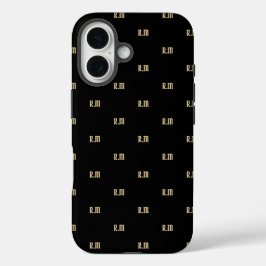 エレガントなモノグラム iPhone 16ケース
