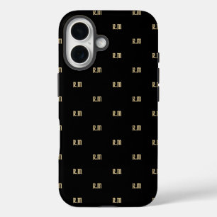 エレガントなモノグラム iPhone 16ケース
