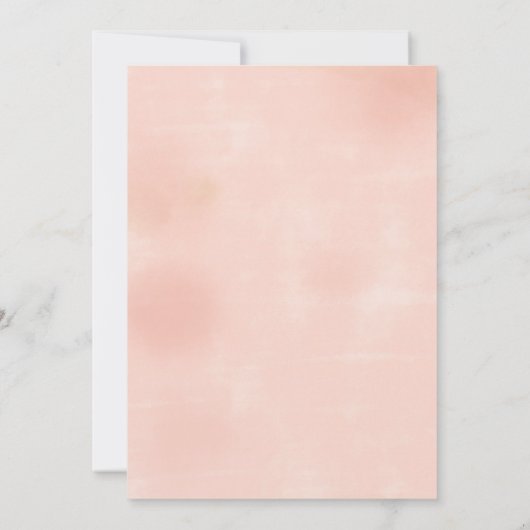 エレガントなモモおよび金ゴールドの花柄の第30誕生日 招待状 (裏面)