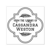 エレガントなモロッカン クワトロフォイル フレーム ライブラリー ブック Nm セルフインキングスタンプ (デザイン)