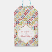 エレガントなモロッコのタイル カラフル   ギフトタグ (正面)