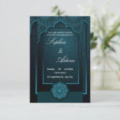 エレガントなモロッコの結婚式招待状 サンキューカード (スタンド正面)