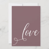 エレガントなモーブのレセプション・オンリーを祝おう 招待状 (裏面)