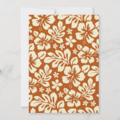 エレガントなヤシの木のハワイのルアウ(ハワイ式宴会)のパーティの招待状 招待状 (裏面)