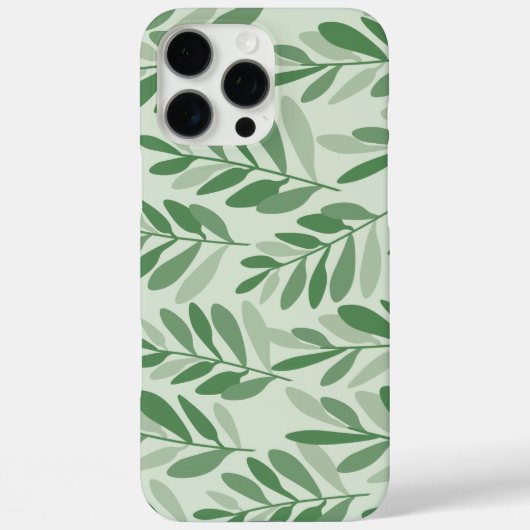エレガントなヤマナラシとオリーブの葉の自然な模様 Case-Mate iPhoneケース (裏面)