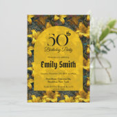 エレガントなユリのアクセントサプライズ誕生日 招待状 (スタンド正面)