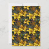 エレガントなユリのアクセントサプライズ誕生日 招待状 (裏面)