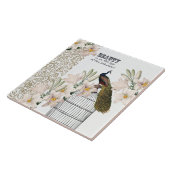 エレガントなユリの孔雀 タイル (側面)