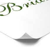 エレガントなユーカリと白いバラのブライダルシャワー ポスター (角)