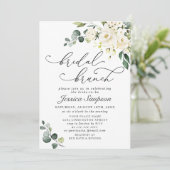 エレガントなユーカリと白いバラのブライダルブランチ 招待状 (スタンド正面)