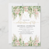 エレガントなユーカリのお別れ会 | 追悼 招待状 (正面)