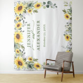 エレガントなユーカリのひまわり写真用背景 タペストリー (インサイチュ)
