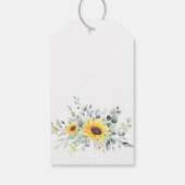 エレガントなユーカリのひまわり サンキューギフト ギフトタグ (裏面)