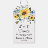 エレガントなユーカリのひまわり　サンキューギフト ギフトタグ (正面)
