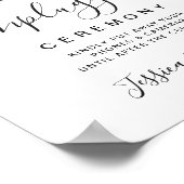 エレガントなユーカリのアンプラグドウェディングセレモニー ポスター (角)