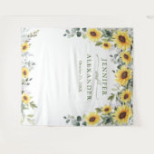 エレガントなユーカリのウェディング フォトブース バックドロップ タペストリー (正面(横))