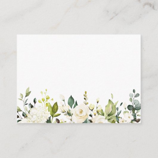 エレガントなユーカリのギフト ブライダル ディスプレイ シャワー エンクロージャーカード (裏面)