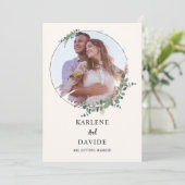 エレガントなユーカリのグリーンがかった風景を写した写真 招待状 (スタンド正面)