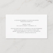 エレガントなユーカリのグリーンとゴールドのアコモデーション エンクロージャーカード (裏面)