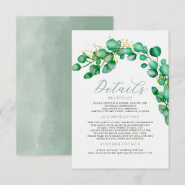 エレガントなユーカリのグリーンウェディングの詳細 エンクロージャーカード
