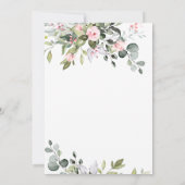 エレガントなユーカリのグリーンエンゲージメントパーティー 招待状 (裏面)