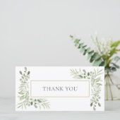 エレガントなユーカリのグリーン　サンキュー サンキューカード (スタンド正面)