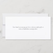 エレガントなユーカリのグリーン　サンキュー サンキューカード (裏面)