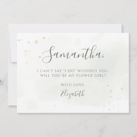 エレガントなユーカリのグリーン 花嫁の提案 招待状 (裏面)