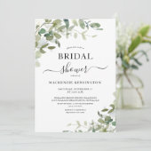 エレガントなユーカリのブライズシャワー 招待状 (スタンド正面)