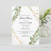 エレガントなユーカリのブライダルシャワー 招待状 (スタンド正面)