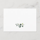 エレガントなユーカリのボヘミアンスタイルのウェディング エンクロージャーカード (裏面)