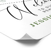 エレガントなユーカリのリハーサルディナー ウェルカムサイン ポスター (角)