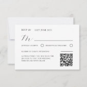 エレガントなユーカリのリース ウェディング RSVP (裏面)