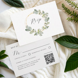 エレガントなユーカリのリース ウェディング RSVP