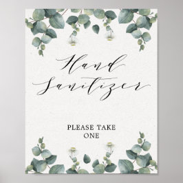 エレガントなユーカリの手指消毒液看板 ポスター