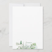 エレガントなユーカリの招待状 招待状 (裏面)