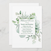 エレガントなユーカリの招待状 招待状 (正面/裏面)